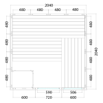 komfort large 208x206x204 cm grundriss