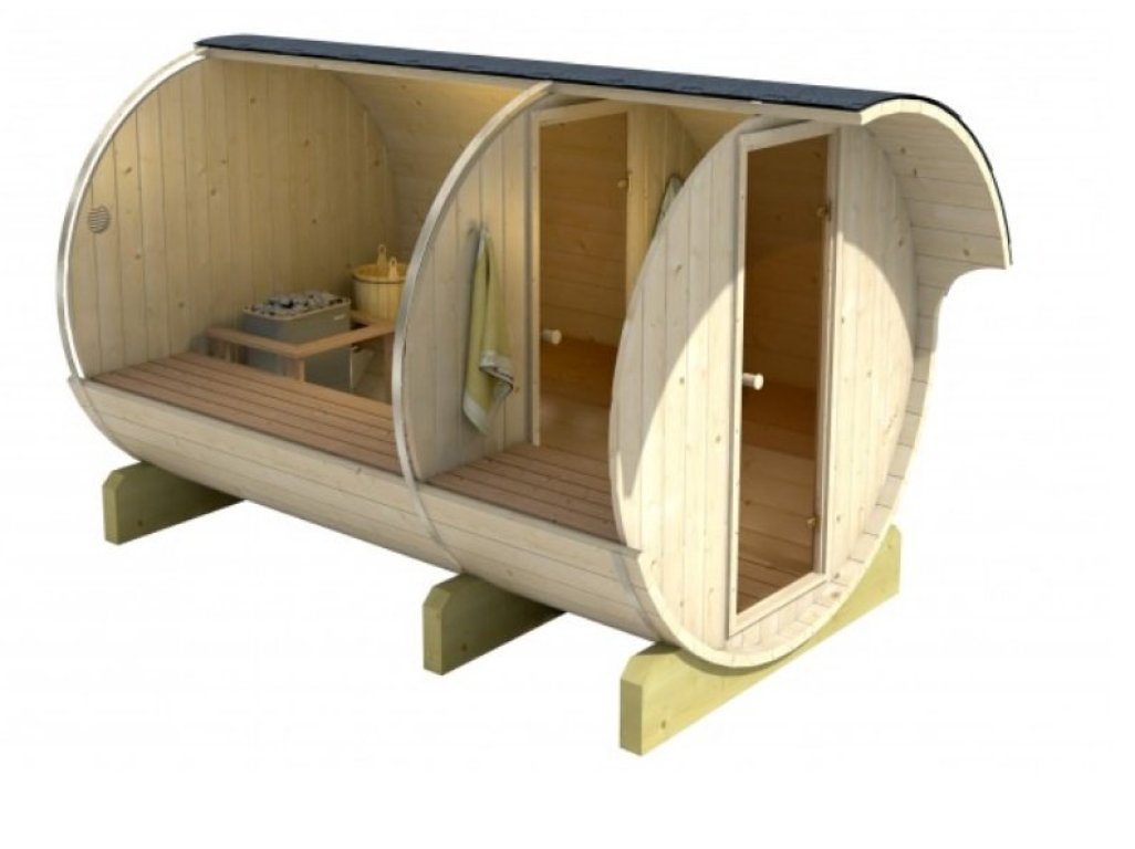 Venkovní sudova sauna 330