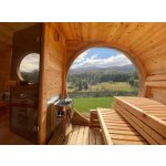 Oválná zahradní sauna
