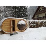Oválná zahradní sauna