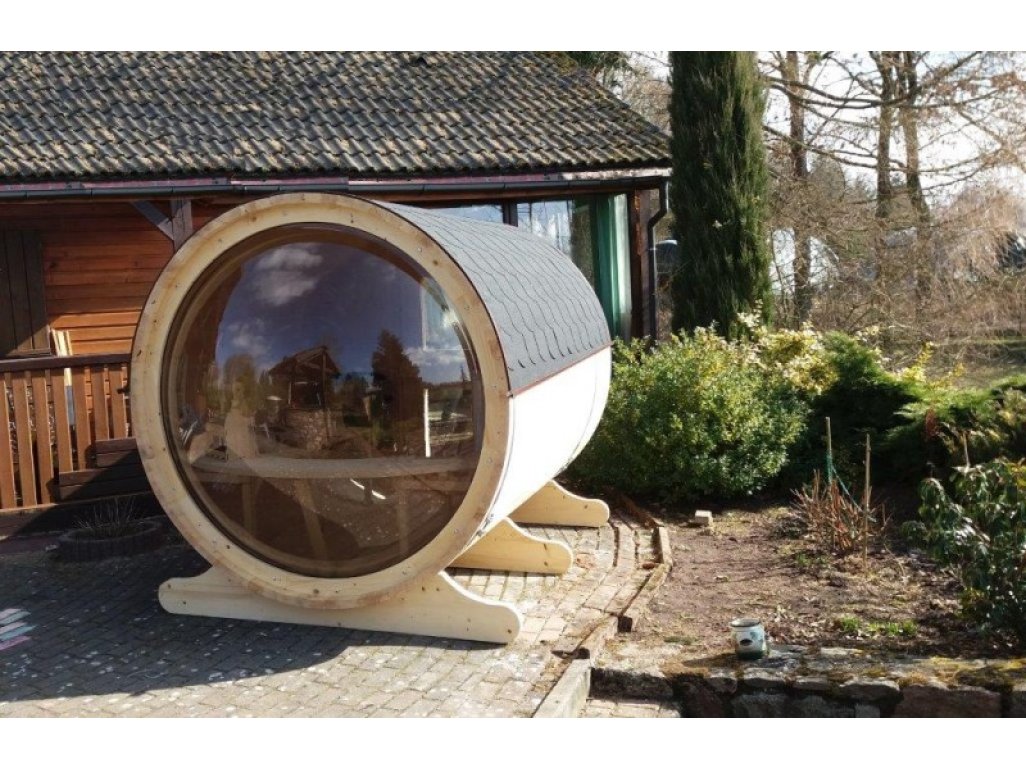 Oválná zahradní sauna