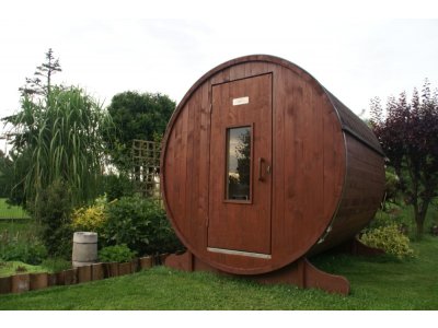 Zahradní sudová sauna