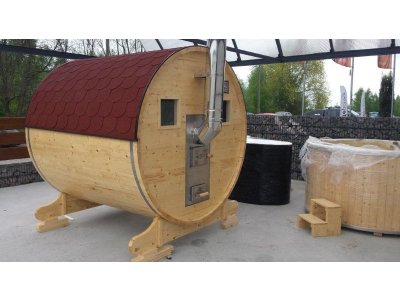Zahradní sudová sauna